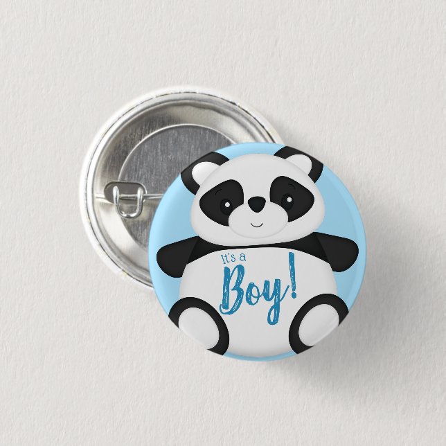 Panda Bear Baby Shower 3 Cm Round Badge (Front & Back)