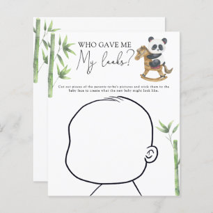 Panda bear baby shower Baby face game