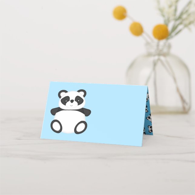 Panda Bear Baby Shower Place Card (Front)