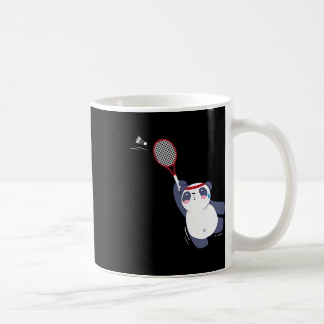 Panda Bear Badminton Player Singles Doubles Ace An Coffee Mug (Right)
