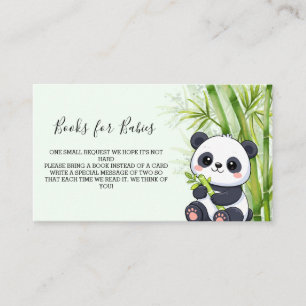 Panda Bear Bamboo Book for Baby Baby Shower Enclosure Card