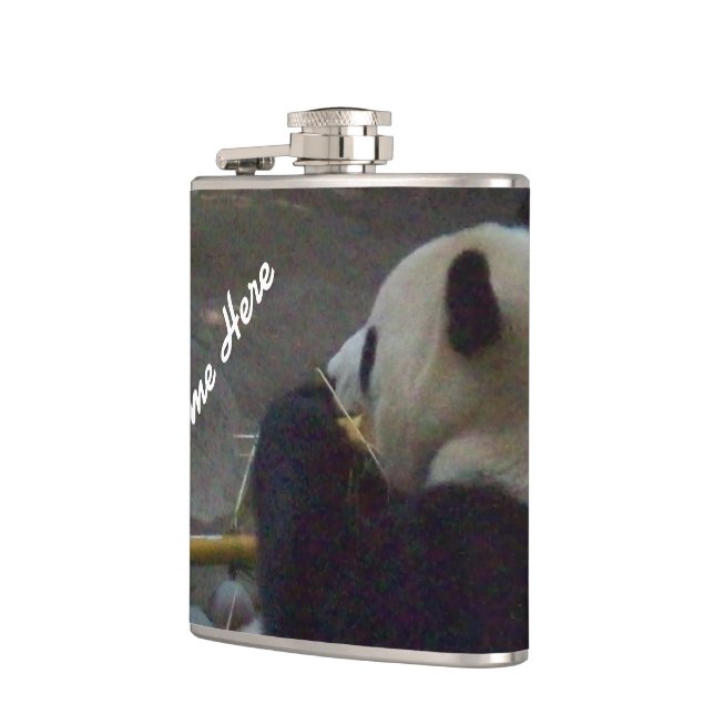 Panda Bear Bamboo Flask (Left)