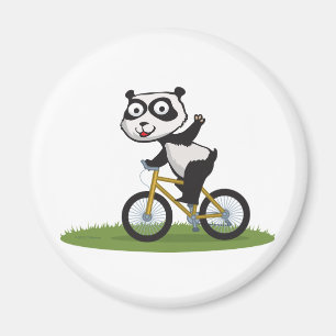 Panda Bear Biker Magnet