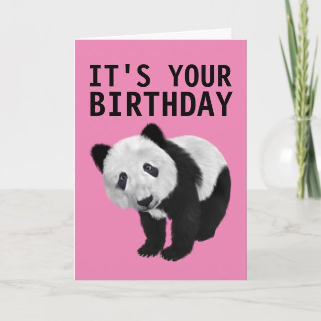 PANDA BEAR BIRTHDAY CARD (Front)