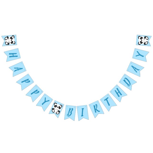 Panda Bear Birthday Party Bunting (All)