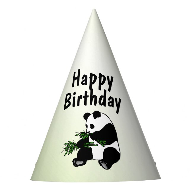 Panda Bear Birthday Party Hat (Front)