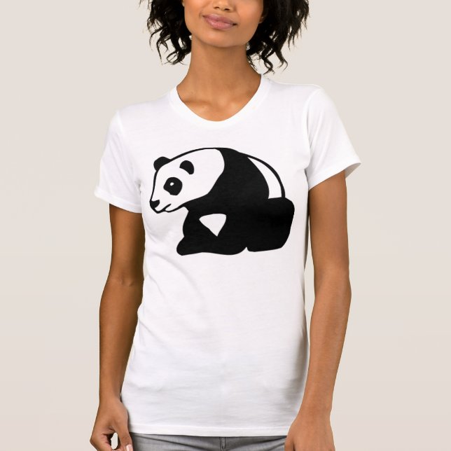 PANDA BEAR BLACK AND WHITE T SHIRT (Front)