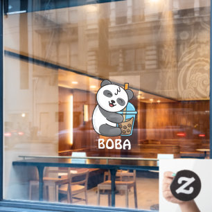 Panda Bear Boba Tea Bubble Drink Advertisement