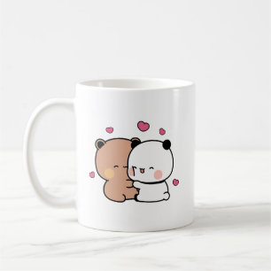 Panda bear, bubu and dudu hugs love coffee mug
