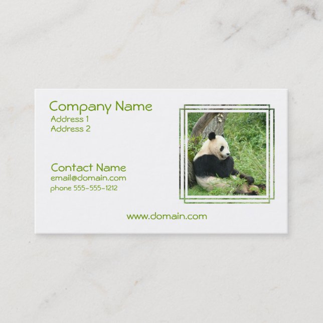 Panda Bear Business Card (Front)