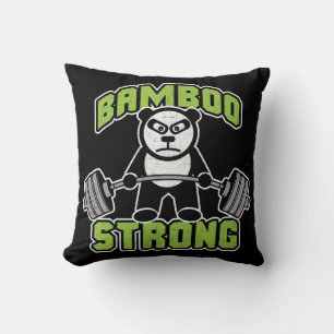 Panda Bear Cartoon - Bamboo Strong - Deadlift Cushion