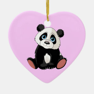 Panda Bear Ceramic Ornament