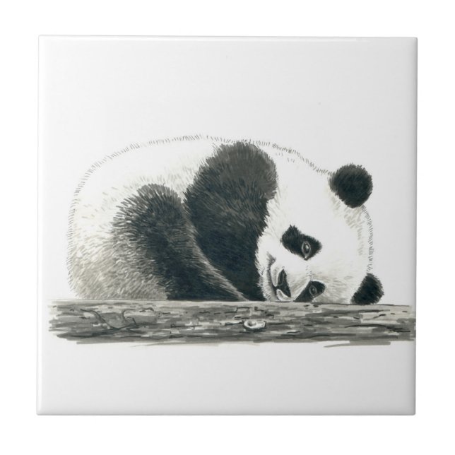 Panda bear ceramic tile (Front)