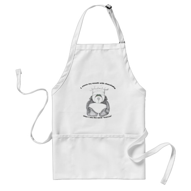 Panda Bear Chef Chocolate Standard Apron (Front)