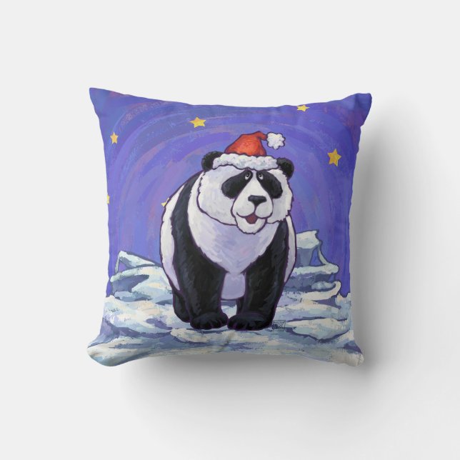 Panda Bear Christmas Cushion (Front)