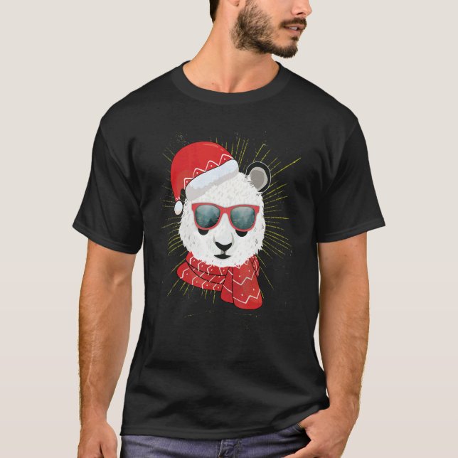 Panda Bear Christmas T-Shirt (Front)