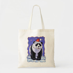 Panda Bear Christmas Tote Bag