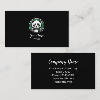 Panda bear coffee business card