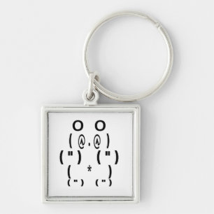 Panda Bear Computer Symbol Key Ring