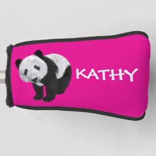 PANDA BEAR CUSTOM PINK GOLF HEAD COVER