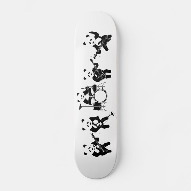 Panda Bear Cute Band Skateboard (Front)