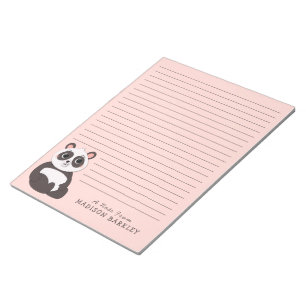 Panda Bear Cute Kid's Personal Stationary Notepad