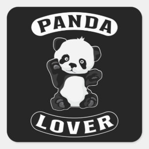 Panda Bear Cute Paw Animal Pandas Funny Gift Idea Square Sticker