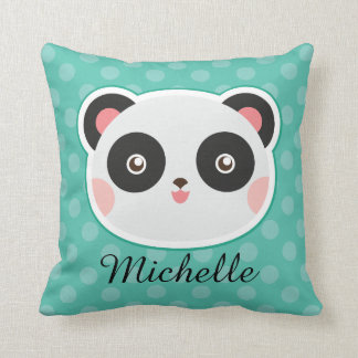Panda Bear Cute Polka Dot Personalised Pillow