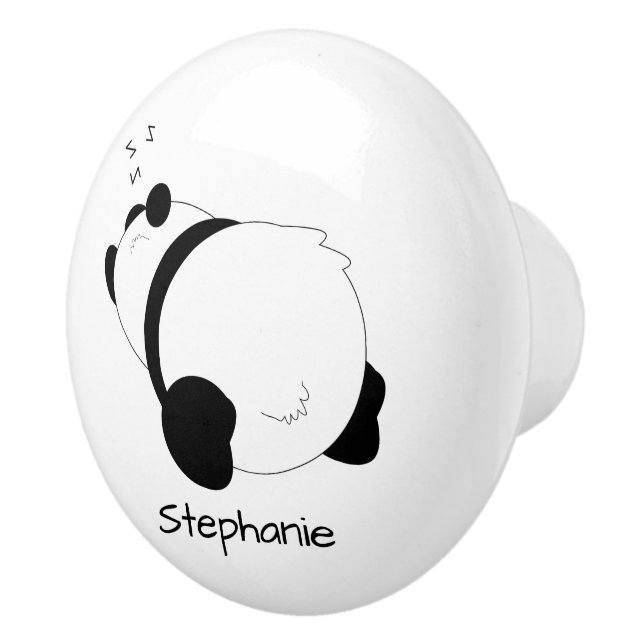 Panda Bear Design Personalised Ceramic Knob (Right)