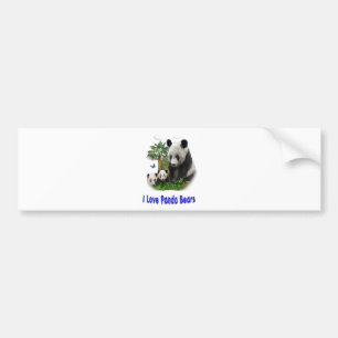 Panda bear designs bumper sticker