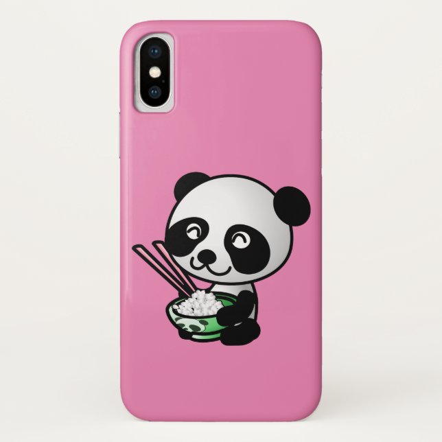 PANDA BEAR EATING CHINESE FOOD  PHONE CASE (Back)