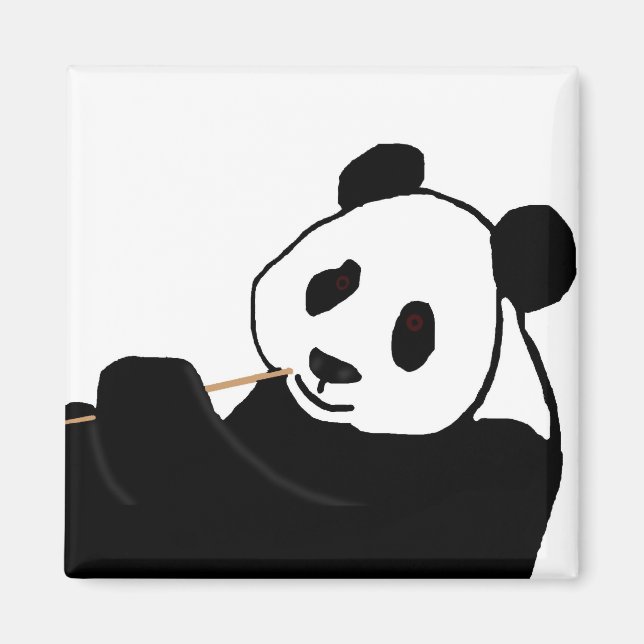 Panda bear eating magnet (Front)