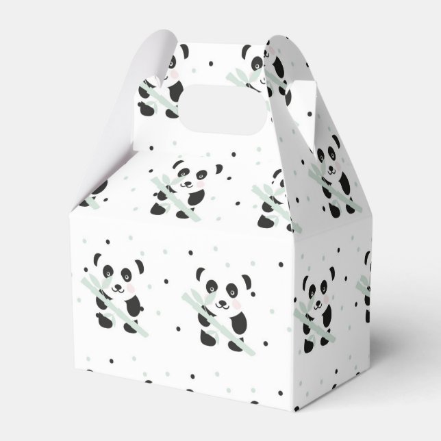 Panda Bear Favour Box (Front Side)