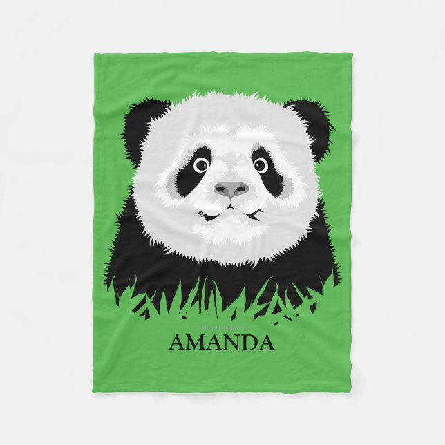 Panda Bear Fleece Blanket (Front)