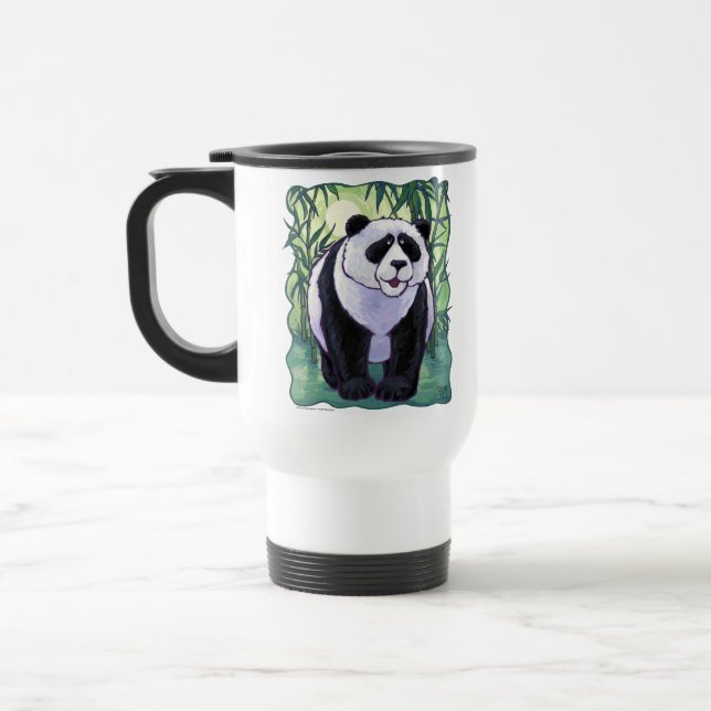 Panda Bear Gifts & Accessories Travel Mug (Left)