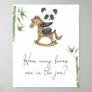 Panda Bear - Guess how many bears are in the jar Poster
