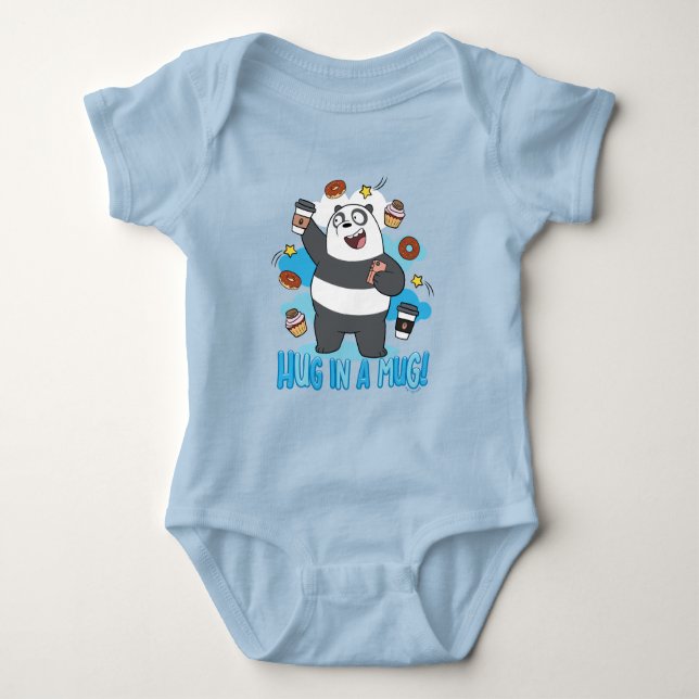 Panda Bear - Hug in a Mug! Baby Bodysuit (Front)