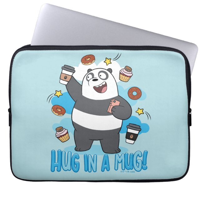 Panda Bear - Hug in a Mug! Laptop Sleeve (Front)