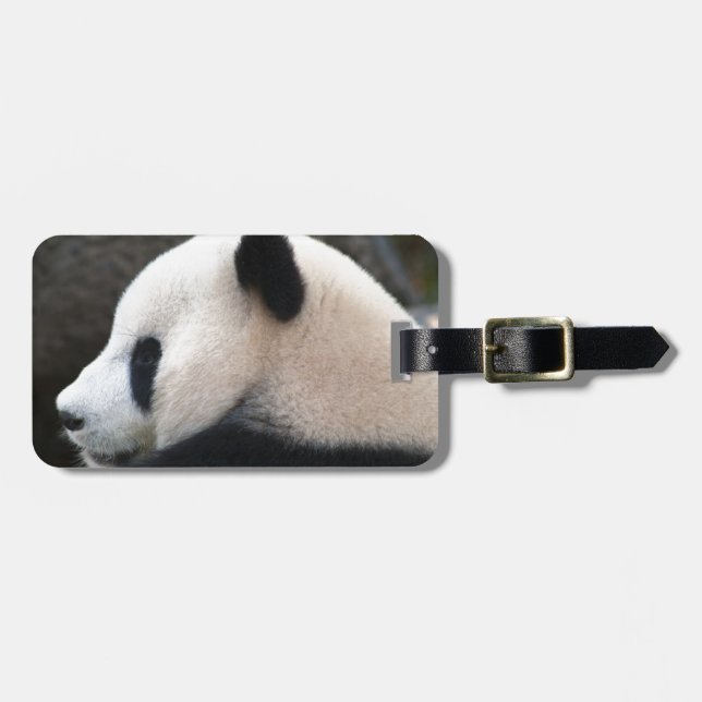 Panda Bear Hugs Luggage Tag (Front Horizontal)