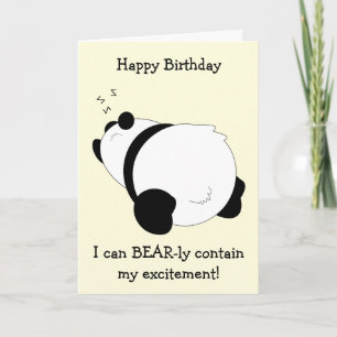 Panda Bear Humourous Birthday Card