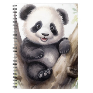 Panda Bear In Bamboo Tree Notebook