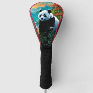 Panda Bear in the clouds Golf Head Cover