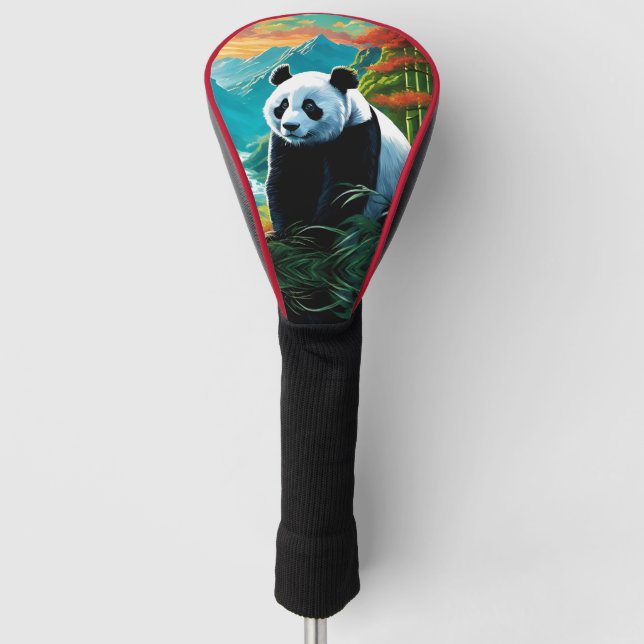 Panda Bear in the clouds Golf Head Cover (Front)