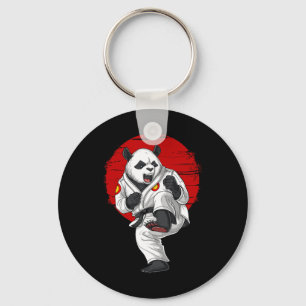 Panda Bear Karate Kickboxing Kung Fu Taekwondo Mar Key Ring