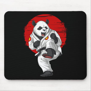 Panda Bear Karate Kickboxing Kung Fu Taekwondo Mar Mouse Pad