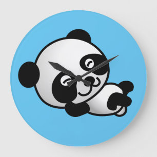 PANDA BEAR KIDS ROOM WALL CLOCKS