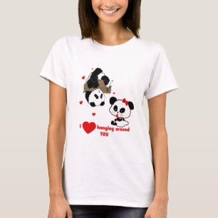 Panda Bear Love Couple - Man to Woman Gift Idea T-Shirt