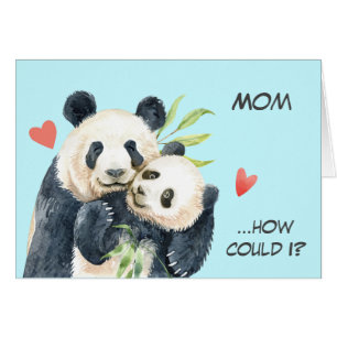 Panda Bear Love Mum Mother's Day Card