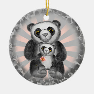 Panda Bear Love  ornament