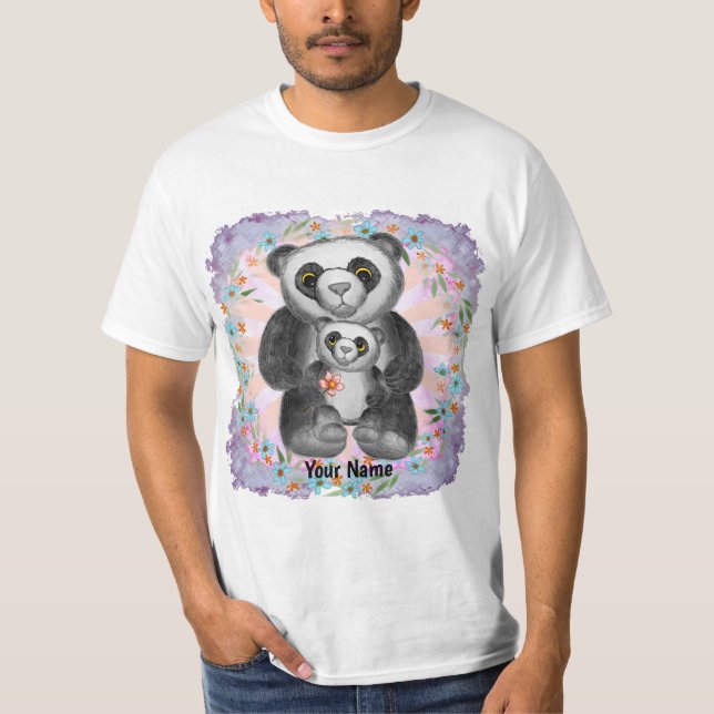 Panda Bear Love  T-Shirt (Front)
